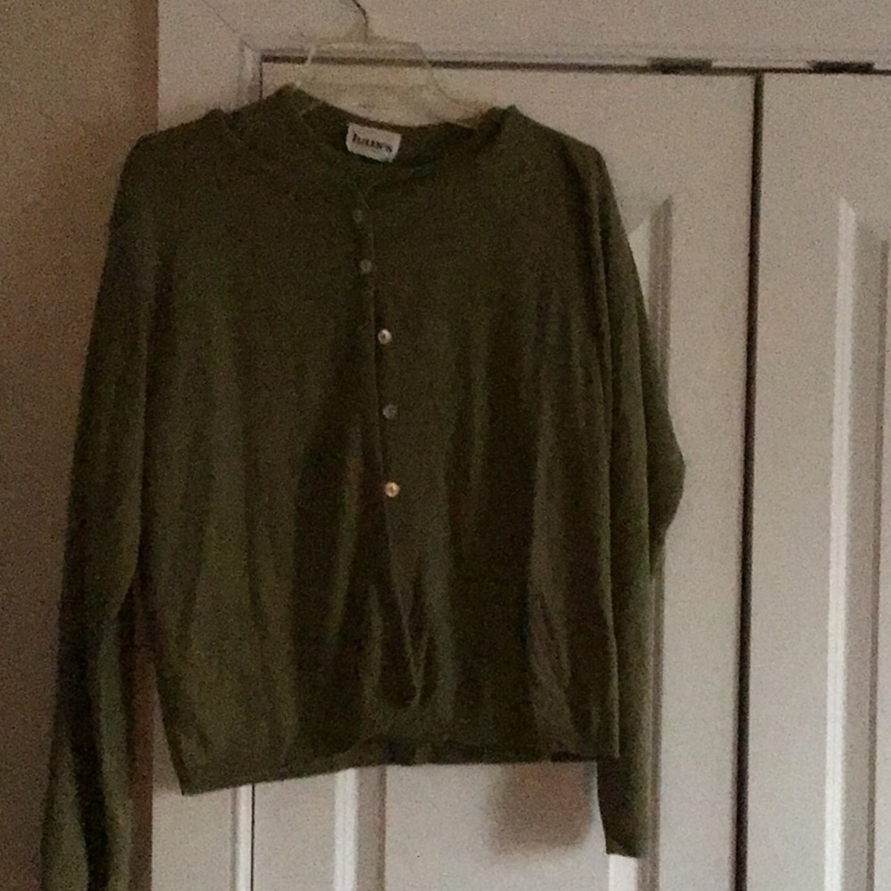 Ladies Olive Green Sweater Set